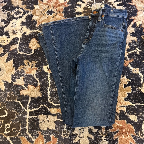 Madewell Denim - Madewell Skinny Flare Jeans 24 Dark Wash High Rise Slimming Boot Jeans